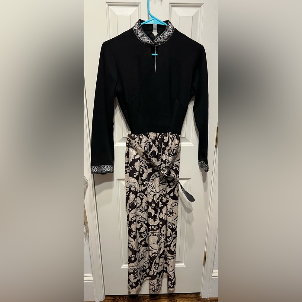 Vintage MCM maxi skirt lounge dress with belt